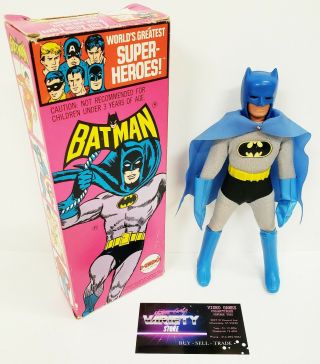 Vintage 1972 MEGO Heroes BATMAN Action Figure with Removable Mask Minty 2