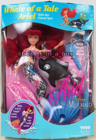 Whale Of A Tale Ariel Doll With Friend Spot The Little Mermaid Tyco Disney "