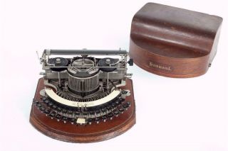 Vintage C1905 " Hammond No.  2 " Curved Keyboard Typewriter With Case