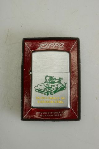 Rare Vintage Zippo Lighter Asphalt Paver Constructon Harrisburg