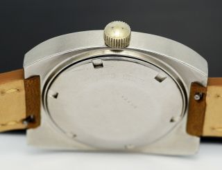 Vintage Diver HELVETIA WaterStar,  oversize,  steel 37mm,  tritium,  70s men ' s watch 7