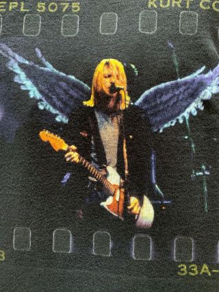 Vintage 1999 Kurt Cobain Nirvana Angel Wings The End Of Music T Shirt Size Me
