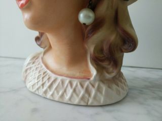 Vintage Enesco Lady Head Vase 