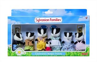 Sylvanian Families Calico Critters Underwood Badger Celebration Family