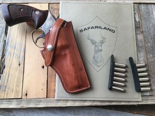 Sweet Vintage Safariland Brown Leather Holster For Medium Colt / S&w 4 " Revolver