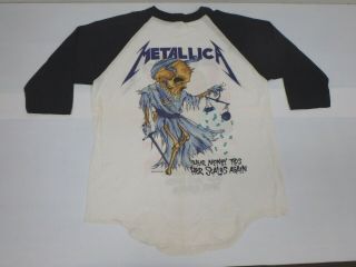 Vintage Nos 1988 Metallica Justice/scales Concert T - Shirt Lrg.  Pushead Like