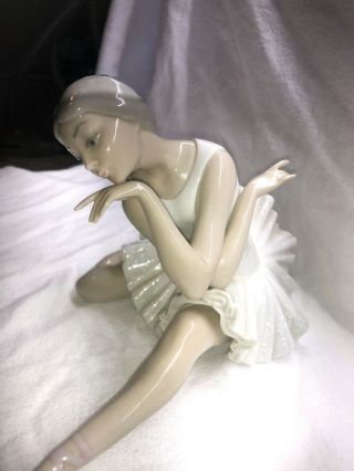 Vintage Lladro Porcelain Figurine Death Of The Swan Ballerina Figurine 4855