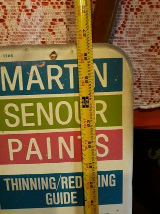 antique vintage 1960 Martin senour paints (Napa) hughey auto parts thermometer 8