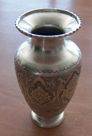 Old Silver Flower Vase - 9,  8 X 5,  0 Cm - 84 Silver Mark -