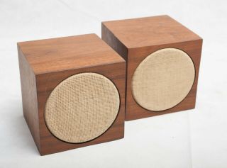 Rare Ampex 415 Cube Monitor Speakers - Vintage Mcm Mid Century Modern