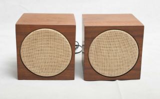 Rare Ampex 415 cube monitor speakers - vintage MCM Mid Century Modern 2