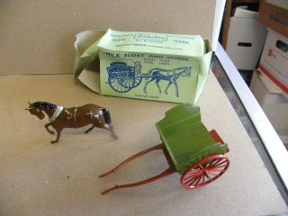 Vintage Rare Made In Britains Milk Float And Horse Box Cs 1940s