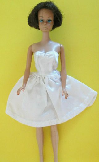 Vintage Mattel American Girl Barbie Doll & " Party Date Dress " 958 Japan 1960 