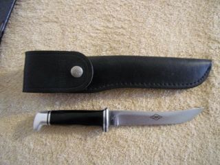 Vintage Buck No.  121,  Hunting Fishing Knife W/ Factory Leather Sheath Oec