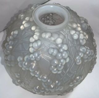 Vintage Rene Lalique Opalescent Druid Vase Authentic 6 7/8 Inches Tall - Signed 10