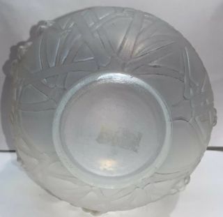 Vintage Rene Lalique Opalescent Druid Vase Authentic 6 7/8 Inches Tall - Signed 12