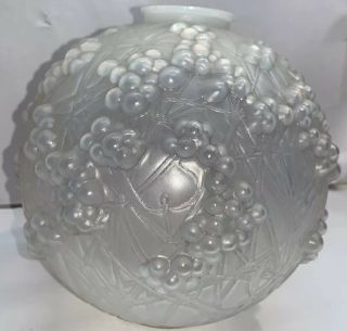 Vintage Rene Lalique Opalescent Druid Vase Authentic 6 7/8 Inches Tall - Signed 2