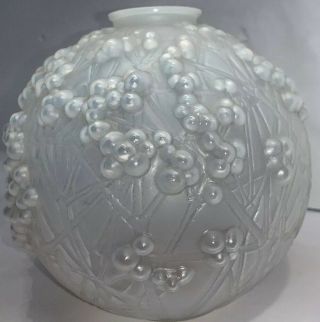 Vintage Rene Lalique Opalescent Druid Vase Authentic 6 7/8 Inches Tall - Signed 3