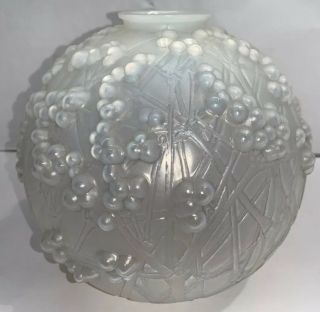 Vintage Rene Lalique Opalescent Druid Vase Authentic 6 7/8 Inches Tall - Signed 6