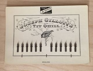 Joseph Gillott’s Tit Quill,  Edward Gorey’s Favorite,  12 Rare Nos Vintage Nibs