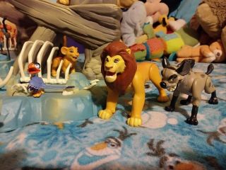 Vintage Mattel Lion King Pride Rock Playset Box Complete Extra Figures 3