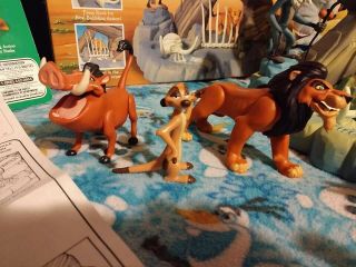 Vintage Mattel Lion King Pride Rock Playset Box Complete Extra Figures 5