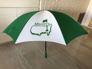 Rare Vintage Masters Golf Tournament Umbrella Augusta National Green White 54”