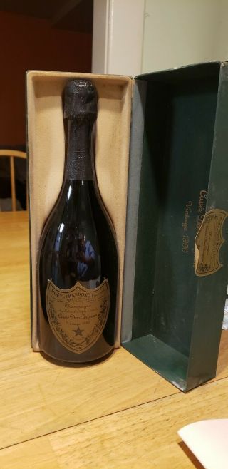 Dom Perignon Champagne Vintage 1990,  Bottle Never Open.  Stored In Basement.