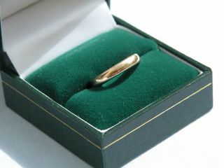 Stunning 1958 Vintage 22ct Yellow Gold 3mm Wedding Band Ring 3.  4g - Size I 1/2