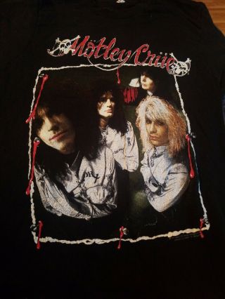 Motley Crue Vintage T Shirt 80 ' s 1989 Dr.  Feelgood Tour Concert large Rock Band 3