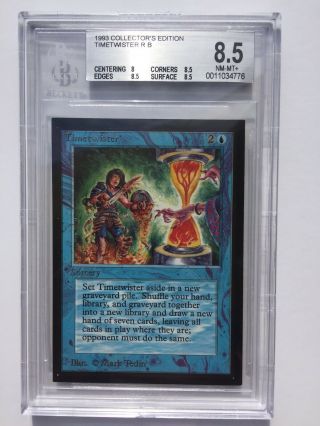Bgs 8.  5 | Timetwister | Mtg Ce Collector 