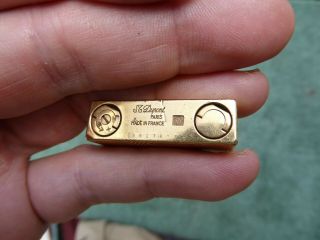 Vintage Dupont Cigarette Lighter.  gold plated,  spares. 4