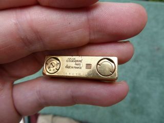 Vintage Dupont Cigarette Lighter.  gold plated,  spares. 5