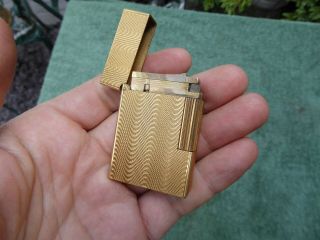 Vintage Dupont Cigarette Lighter.  gold plated,  spares. 6