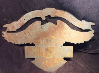 Vintage Harley Davidson Motorcycle Metal Sign Rare