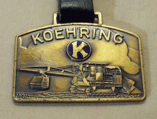 Vintage Koehring Factory Registered Operator Dragline Shovel Pocket Watch Fob