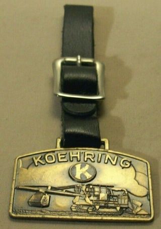 vintage KOEHRING FACTORY REGISTERED OPERATOR DRAGLINE SHOVEL POCKET WATCH FOB 2