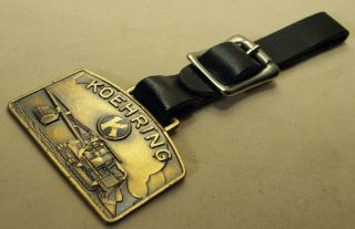 vintage KOEHRING FACTORY REGISTERED OPERATOR DRAGLINE SHOVEL POCKET WATCH FOB 3