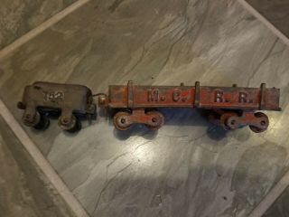 Arcade Climax Hubley Cast Iron Train Gondola And Coal Car 152 M.  C.  R.  R.  Unknown