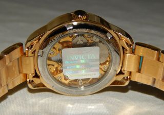 Invicta Vintage Automatic Gold Skeleton Dial Stainless Ladies Watch 25751 5