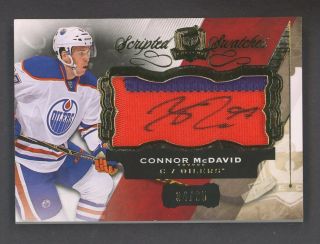 2015 - 16 Ud The Cup Scripted Swatches Connor Mcdavid Rpa Rc Patch Auto 34/35 Rare