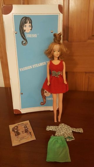 Vintage Tressy Doll With Fashion Steamer Trunk,  Outfit & Booklet
