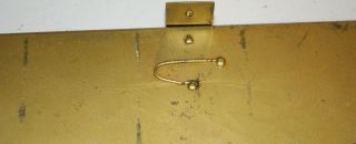 Vintage Thin Brass Flat pocket watch wrist clock parts case construction 6