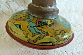 Antique Rare Little Black Sambo Tin Toy Spinning Top 2