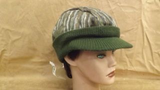 Vtg Walls Realtree Camo Short Bill Insulated Hat Knit Flap Bow Hunting Usa