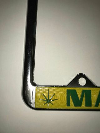 Legalize Marijuana True Vintage License Plate Frame 70s 3