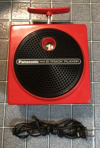 Vintage Panasonic Dynamite Tnt Plunger 8 Track Player Red Great