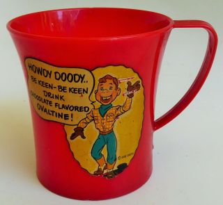 Bob Smith Howdy Doody Vintage Children Plastic Cup Ovaltime 3 1/8 "