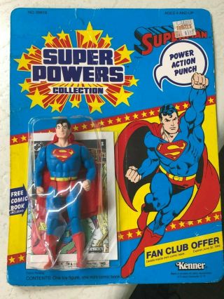 Kenner Rare Vintage Powers Superman 1985 w Mini Comic 2