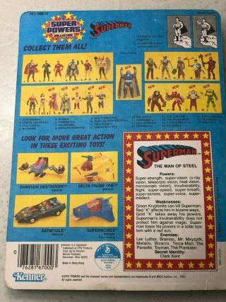 Kenner Rare Vintage Powers Superman 1985 w Mini Comic 3